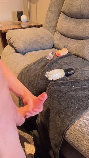 Multiple Masturbation Toys and Multiple Cumshots