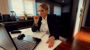 Boss Conquers with Feet in Stockings MOV