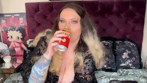 Ffw Drinking Lemon Cola and Burping Loudly