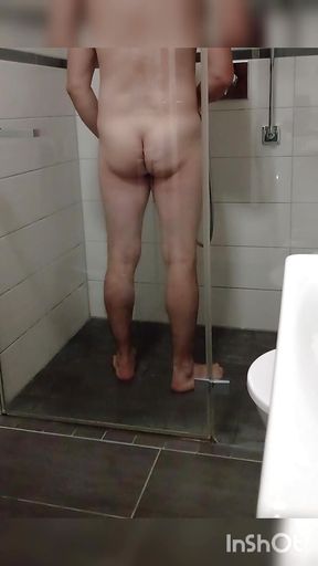 Taking a shower and cumming after shaving my balls