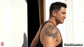 Gay Sean Holmes bound and edged