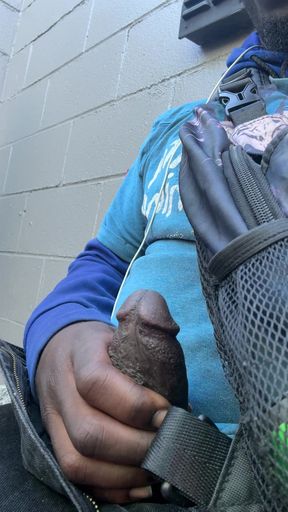 Outside At The Back Of My Job I Just Felt Like Playing With My Dick