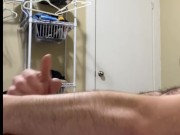 Watch my cock twitch jump and cum with the slightest touch