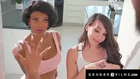 Trans & Ebony Gf Spitroast Tatted Male Stick Ne