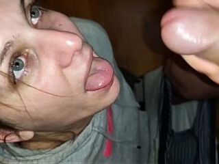 Hot mother I'd like to fuck Wife Sucking Large Schlong Deepthroat Fellatio Spunk fountain Compilation