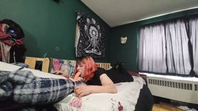 Ashley Having Fun Practicing Deepthroat on Her Dildo