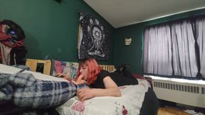 Ashley Having Fun Practicing Deepthroat on Her Dildo