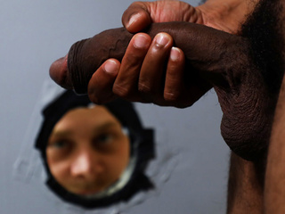 PRIDE STUDIOS Gay black dick through Glory Hole - Chandler Scott, Ray Diesel