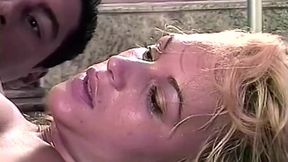 Busty Blonde MILF Takes Pleasure Gang Deep Thrusts