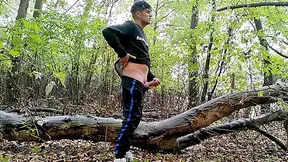 Rainy Day - Intense Masturbation - 2 Cumshots Second Cumshot Bigger Than First Cum In Forest