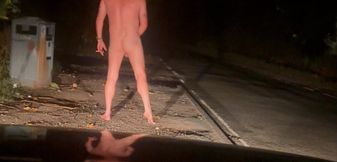 Busted whilst wanking naked