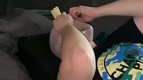 My second breathplay - Dildo sucking 26x7cm dildo.