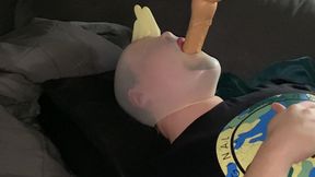 My second breathplay - Dildo sucking 26x7cm dildo.