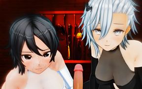 Lesbians Caught Me and Sucked My Dick