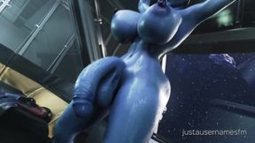 Futa Liara Doing Jumping Jacks