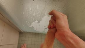 Piss and Cum on the Glass of My Shower