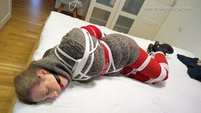 DINA HOGTIED IN RED TIGHTS