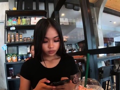 A real amateur asian teen gets fucked by her lucky BF