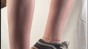 A Shoejob in old Vans sneakers - CBT, Footjob and Shoejob in well worn dirty Vans Snakers - side- 4k