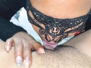 Khalessi 69 // Black vs Latin Massive Clitoris Lesbo Carpet munch