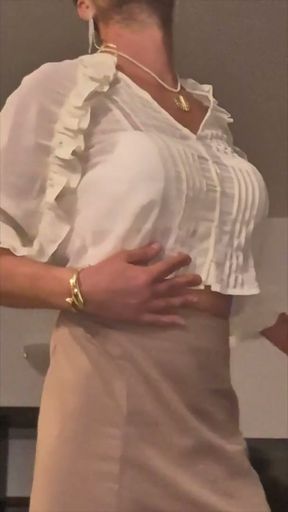 Sexy sissy in nice skirt   Clip 1