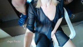 Huge Facial Sperms Load On Her Sexy Black Bandage. I Masturbating During Period