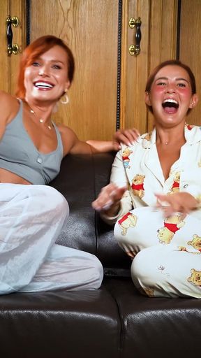 Interview Gone Wild Lesbian Pussy Share and Intense Orgasm