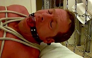 Cute muscular guy Derek tied up and gagged