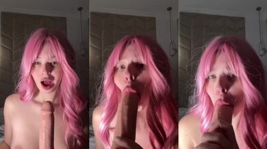 Blonde college slut rides dildo while fingering her tight wet cunt