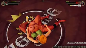 Karen Collides With Charlotte in Hot Nude Brawl Gone Wild