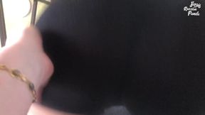Lesbian twerk tease on staircase