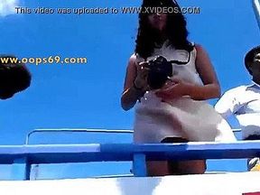 Wife no panties in holidays