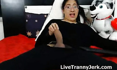 Huge penis jacking off her giant cock 7915