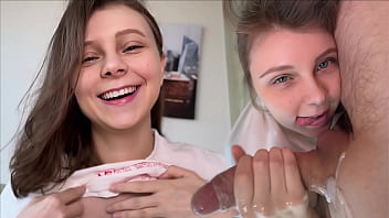 Eager girl can't wait for his hot cum