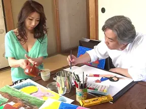 Sweet mature lady Ayumi Shinoda has hot sex with old guy