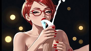 Lila's Busty Hentai Facial Compilation