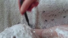 pflegerisch erregende rasur vom arschloch und hodensack