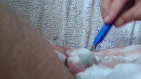 pflegerisch erregende rasur vom arschloch und hodensack