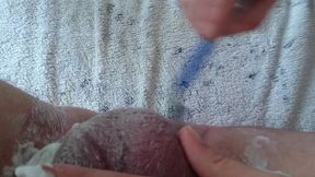 pflegerisch erregende rasur vom arschloch und hodensack