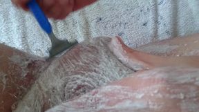 pflegerisch erregende rasur vom arschloch und hodensack