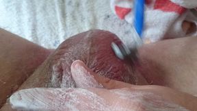 pflegerisch erregende rasur vom arschloch und hodensack