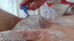 pflegerisch erregende rasur vom arschloch und hodensack