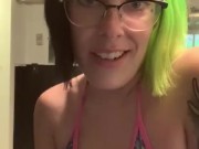I caught you jerking your tiny dick
