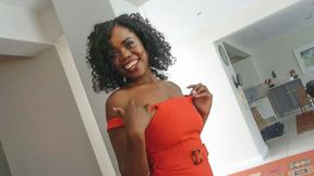 Black MILF takes white cock during fake job interview