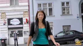 HUNT4K. Cute young babe with nice natural breasts makes hunt