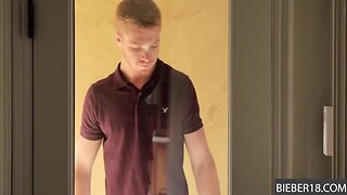 Salesman knocks on gay man's door dacotah red,gunner