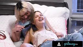 Girlsway - bicurious small coco lovelock & nice bff experiment lesbian xxx during girls night