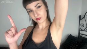 Sensual hairy armpits smelling loser