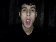 Play with cum in mouth after cruising - swallowing stranger cum