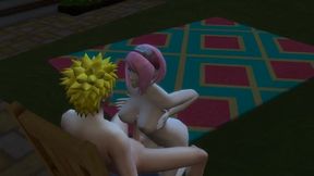 sakura fucked by the clones of naruto gangbang in front of sasuke her cuckold husband netorare